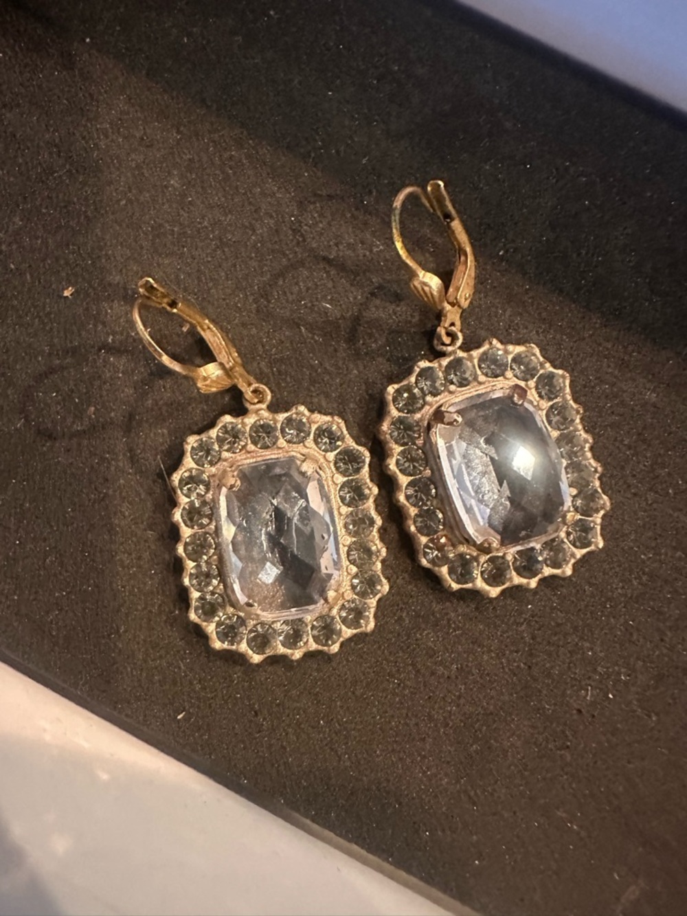 La Vie Parisienne by Catherine Popesco Clear Crystal Drop Earrings - Picture 4 of 4